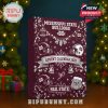 Mississippi State football player ornament with a close up of the ornament thickness!