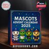 Mascots Advent Calendar 2025 box with cartoon mascot art on a festive background.