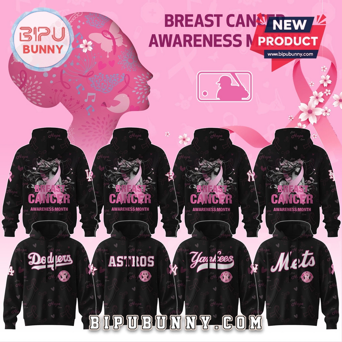 MLB x Breast Cancer Awareness Month Hoodie MLB x Breast Cancer Awareness Month Hoodie