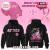 Houston Astros Breast Cancer Awareness hoodie with team logo and pink ribbon design.