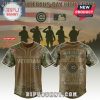 Chicago Cubs Veterans Day jersey with camouflage and custom name option.