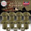 Alternative view of MLB x Salute To Veterans Custom Baseball Jerseys featuring team logos and military details.