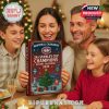 Family smiling around a Montreal Canadiens 2025 advent calendar during Christmas.