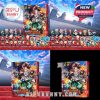 My Hero Academia Advent Calendar 2025 box with all 24 small surprise items displayed on a red platform!
