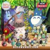 Totoro advent calendar with Ghibli figurines on display.