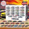 NASCAR Advent Calendar with collectible car models behind each window, showcasing various racing teams.
