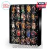 Close-up of NBA advent calendar showing player images and numbered pop-open slots on black box!