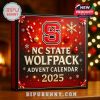 Close-up of NC State Wolfpack Advent Calendar 2025 holiday box.