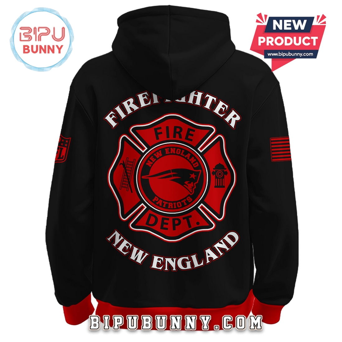 New England Patriots NFL x Firefighter Appreciation Limited Edition Hoodie New England Patriots NFL x Firefighter Appreciation Limited Edition Hoodie