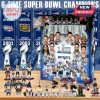 New England Patriots' Super Bowl LIII champions with collectible figures and commemorative poster.