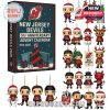 Montage of the New Jersey Devils 51st Anniversary Advent Calendar box and 24 hockey themed ornaments!