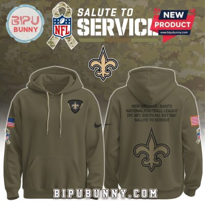 New Orleans Saints NFL Salute to Service Hoodie 2025
