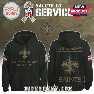 New Orleans Saints Nike 2025 Salute to Service Pullover Hoodie