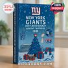 New York Giants 2025 advent calendar box with snow, tree, MetLife Stadium, and anniversary graphics!