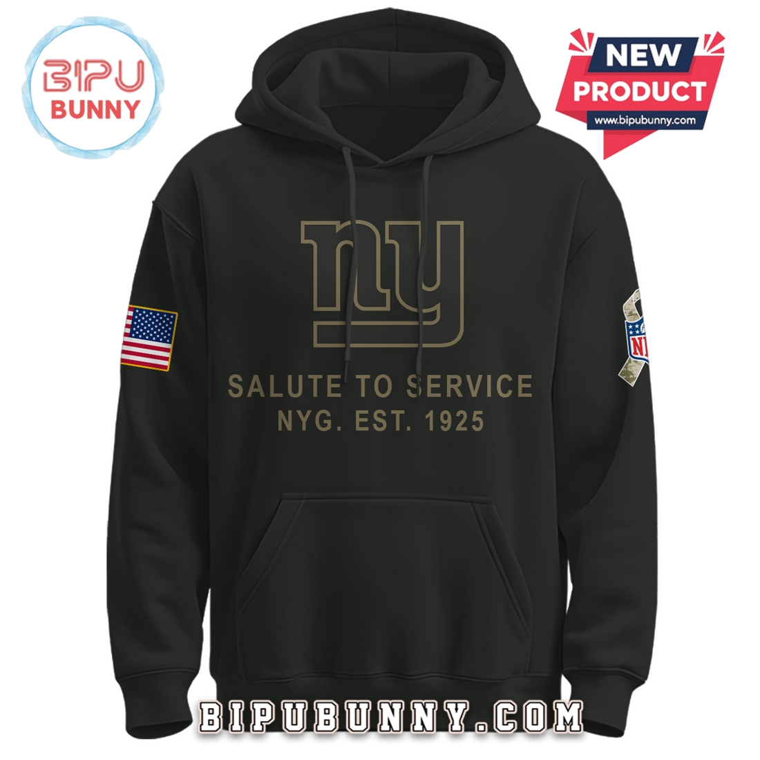New York Giants Nike 2025 Salute to Service Pullover Hoodie New York Giants Nike 2025 Salute to Service Pullover Hoodie
