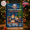 LEGO-style NY Islanders Advent Calendar box in holiday setting with team champions!