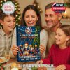 Family enjoying New York Islanders Advent Calendar together around a holiday table!