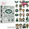 New York Jets Advent Calendar 2025 Style 1 with 24 white and green themed ornaments!
