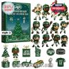 New York Jets 65th Anniversary Advent Calendar 2025 Style 2 with 24 dark green themed ornaments!