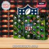 NFL Advent Calendar featuring team helmets and collectible figures of football players behind each door.