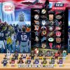 NFL and Game of Thrones themed advent calendar with mini-figures and team logos.