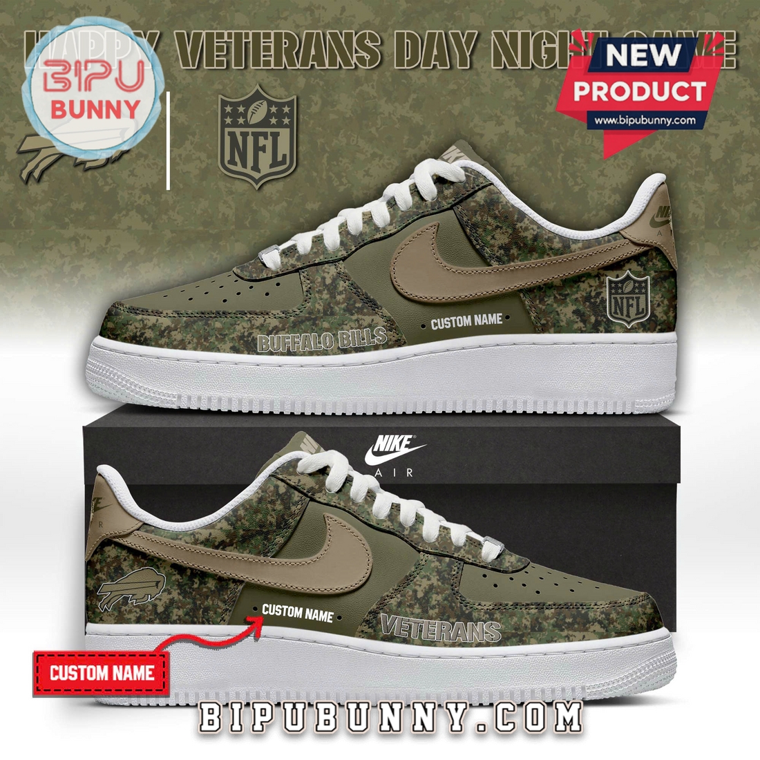 NFL × Happy Veteran Day Air Force 1 Sneakers NFL × Happy Veteran Day Air Force 1 Sneakers