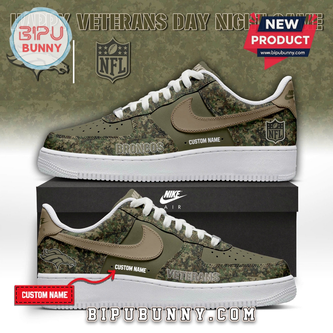 NFL × Happy Veteran Day Air Force 1 Sneakers NFL × Happy Veteran Day Air Force 1 Sneakers