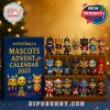 Three-tier mascot figure display from the 2025 Football Mascots Advent Calendar.