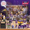 Minnesota Vikings advent calendar and merchandise set against a bold purple graphic backdrop.