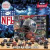 NFL advent calendar and collectible mini football player figures in front of a dark blue textured NFL background!