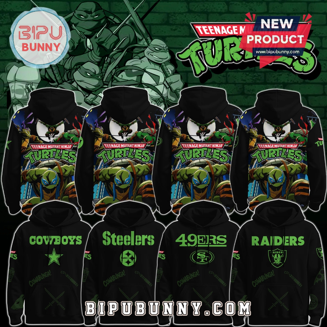 NFL x Teenage Mutant Ninja Turtle Hoodie NFL x Teenage Mutant Ninja Turtle Hoodie