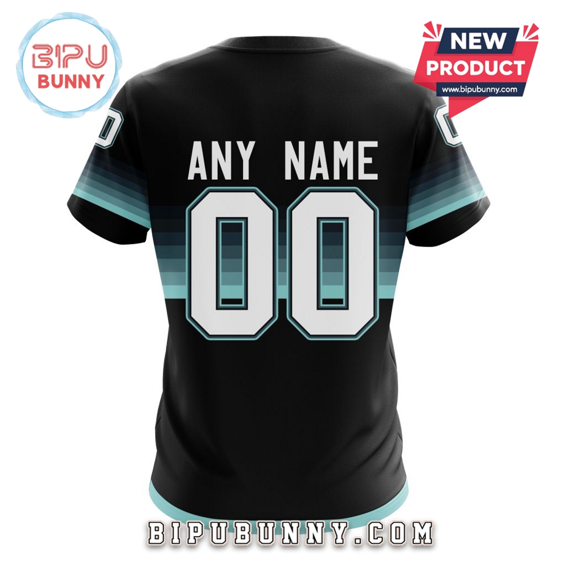 NHL Seattle Kraken Special Black And Gradient Hoodie NHL Seattle Kraken Special Black And Gradient Hoodie