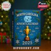 North Carolina Advent Calendar 2025 with commemorative packaging featuring NCAA trophy and holiday details.