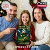 Family holding the Oregon Ducks Advent Calendar 2025 with holiday decorations.