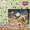 Panda-themed gift box on cute panda wallpaper with NEW PRODUCT badge and BIPUBUNNY COM link.