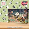Panda surprise box on wood surface with animated panda wallpaper and NEW PRODUCT label.