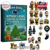 Penn State Nittany Lions advent calendar with 24 themed ornaments and characters.