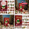 Full set of Phillies Advent Calendar 2025 with figures, mascots, ornaments, and team-themed decorations