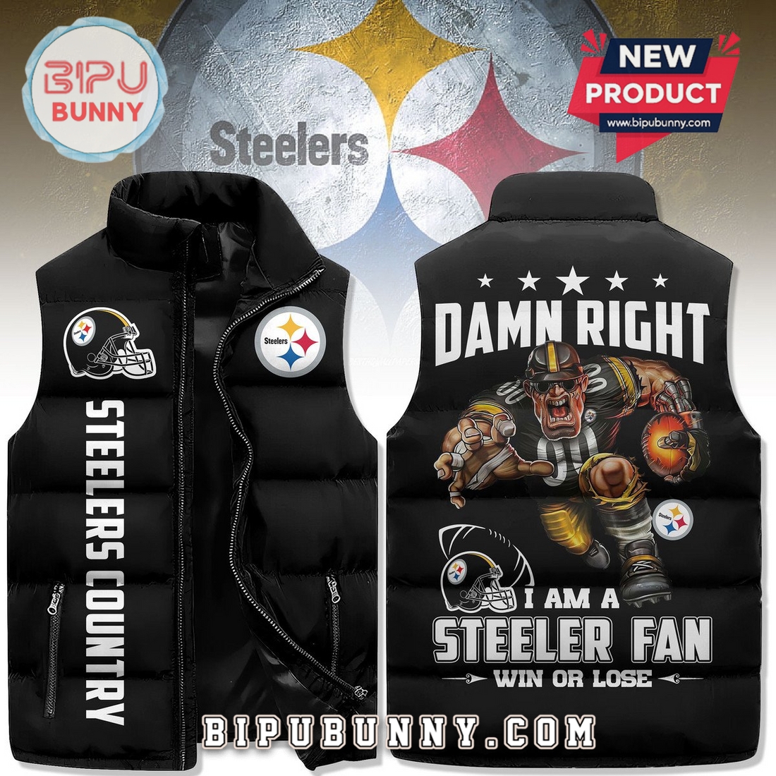 Pittsburgh Steelers Custom Puffer Jacket 2025 Pittsburgh Steelers Custom Puffer Jacket 2025