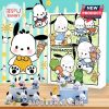 Pochacco advent calendar with 24 mini figures and pastel background design.