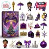 Prince Advent Calendar 2025 with purple-themed collectibles such as guitars, high heels, and snow globes.