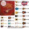 2025 Rock Around the Guitar Advent Calendar featuring 24 miniature guitar ornaments in festive colors.