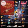 2025 Rock Around the Guitar Advent Calendar with miniature guitars and a concert-themed background.