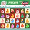 This image shows a complete collection of the 24 rubber duck designs inside the Advent Calendar. Each square highlights a different style such as ducks in Santa suits, snowmen ducks, reindeer ducks, or ducks decorated with snowflakes and leopard prints. The wide variety of designs makes the set appealing for both play and display.