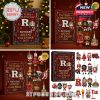 Collage of Rutgers Advent Calendar 2025 box and assorted collectible ornaments!
