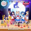 Sailor Moon figurines and a puzzle featuring the main characters.