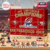 San Francisco 49ers championship-themed gift box featuring 24 fan merchandise surprises on a red box backdrop!