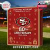 San Francisco 49ers 80th Anniversary Advent Calendar with ornaments and thickness detail!