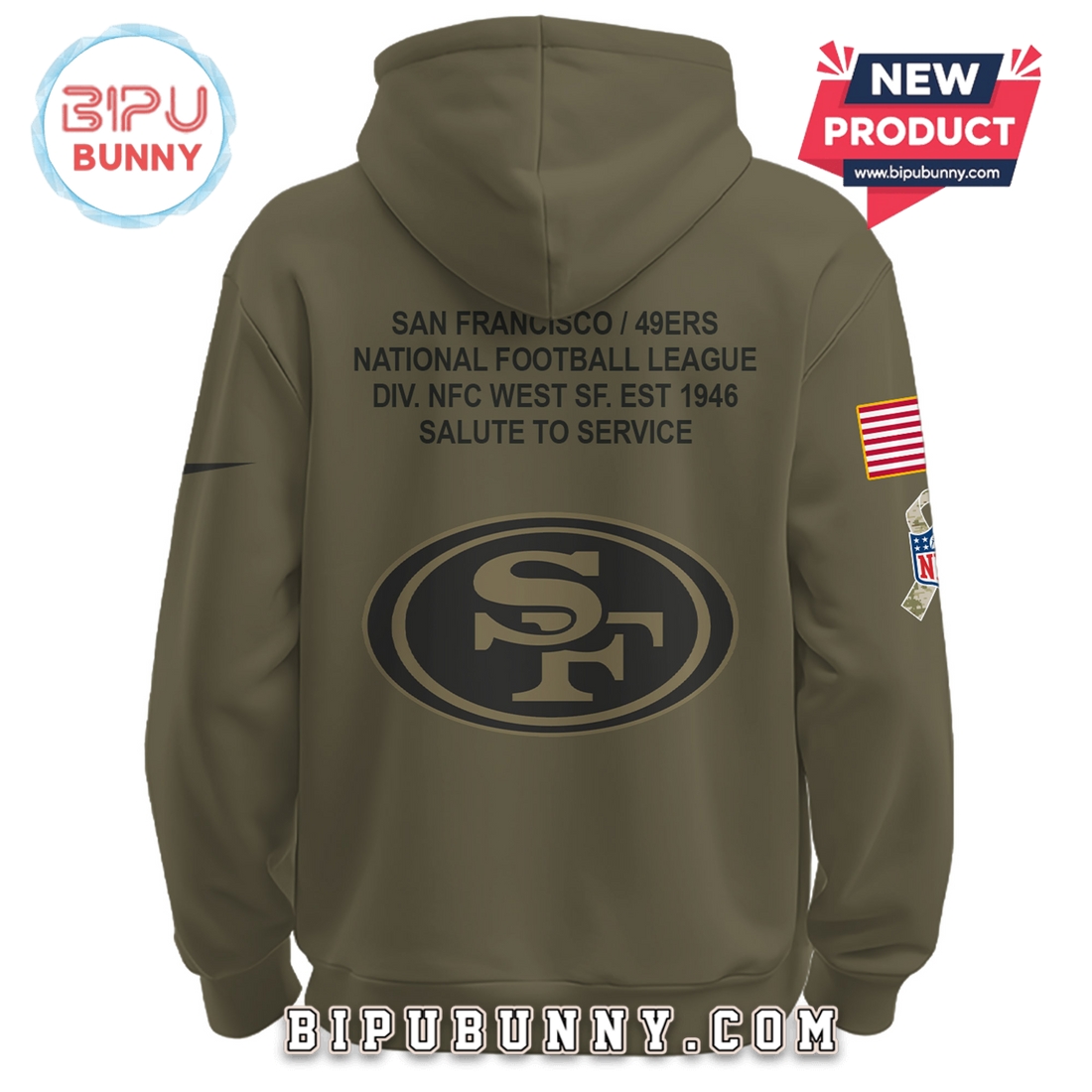 San Francisco 49ers NFL Salute to Service Hoodie 2025 San Francisco 49ers NFL Salute to Service Hoodie 2025