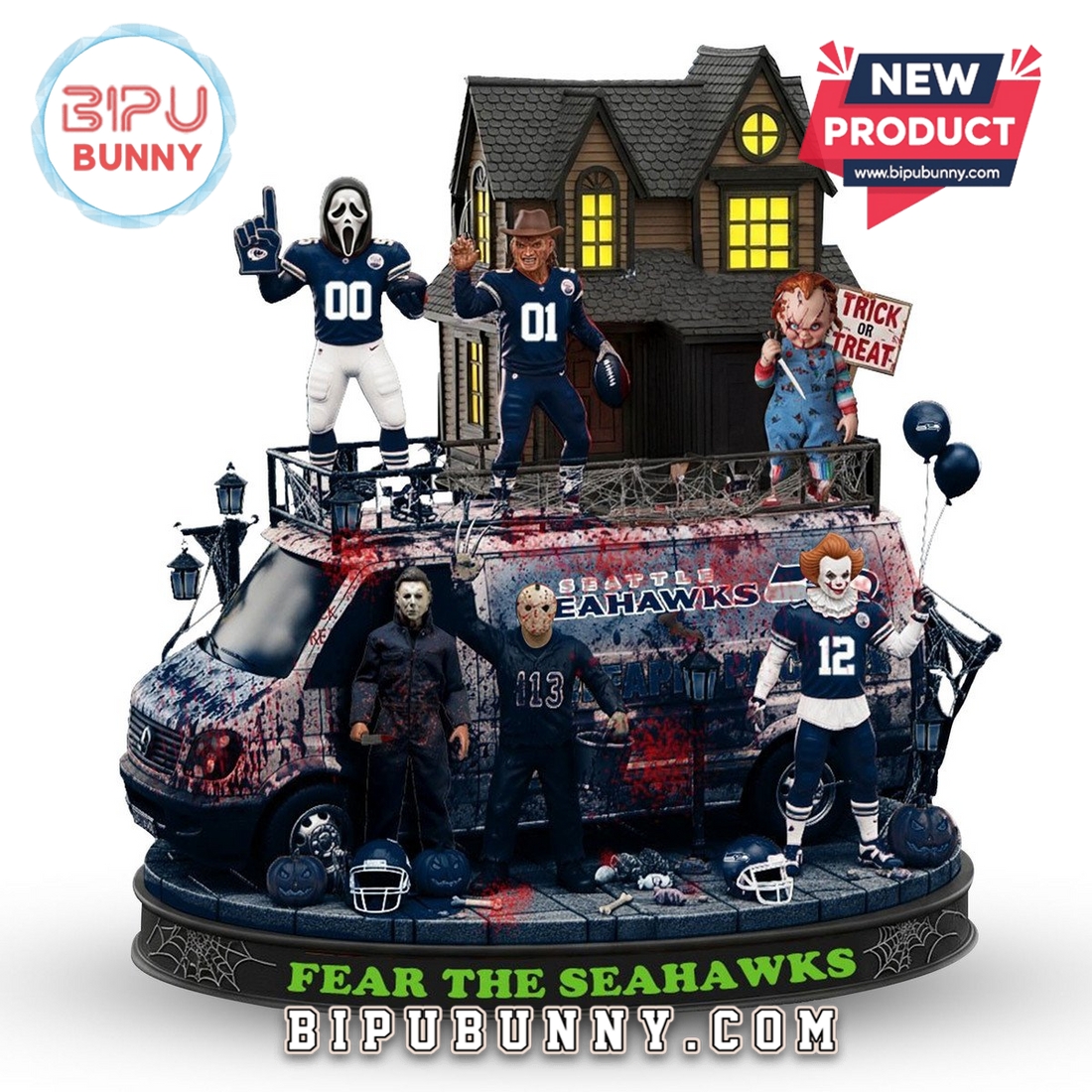 Seattle Seahawks Halloween Collectible Figures Seattle Seahawks Halloween Collectible Figures